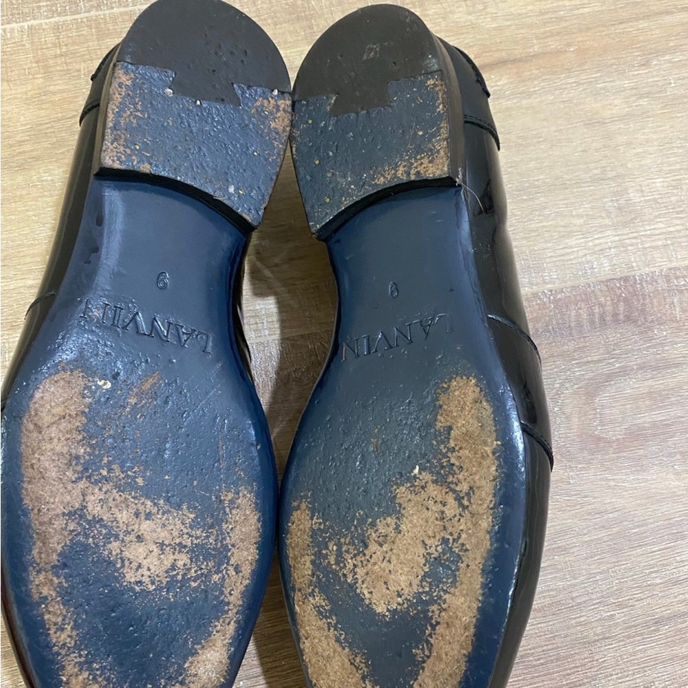Lanvin Black Gloss Patent Leather Slip-On Loafers - Picture 5 of 5